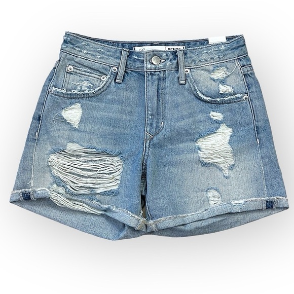 Lovers & Friends Dylan Boyfriend jeans shorts, distressed, color Harper, sz 24 - Picture 3 of 15
